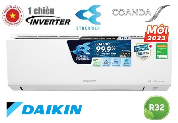Điều hòa Daikin 1 chiều inverter 22000 BTU FTKF60XVMV/RKF60X1VMV